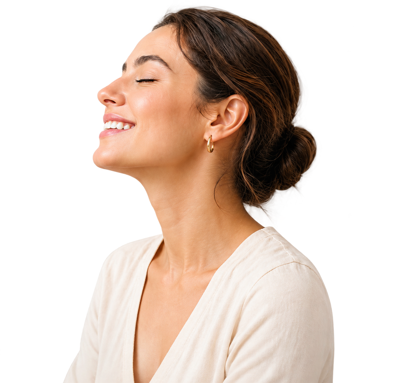 Smiling woman representing whole body wellness